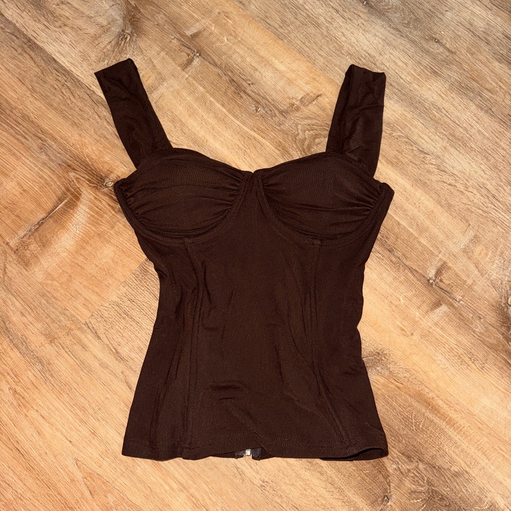 Princess Polly Brown Longline Corset Top